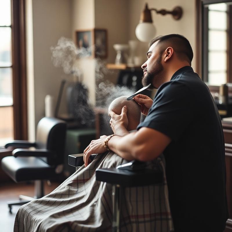 Traditional hot towel shave at Gents of Southgate
